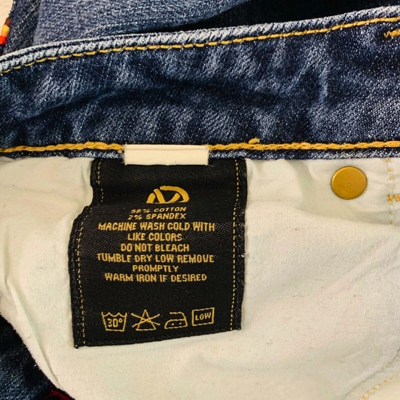 Womens Vigoss Bootcut Embroidered Flap Pocket Dark Wash Denim Blue Jeans Size 9 - Picture 8 of 8